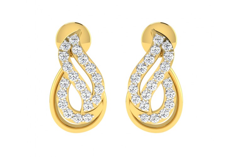 Caylin Diamond Earrings In Gold